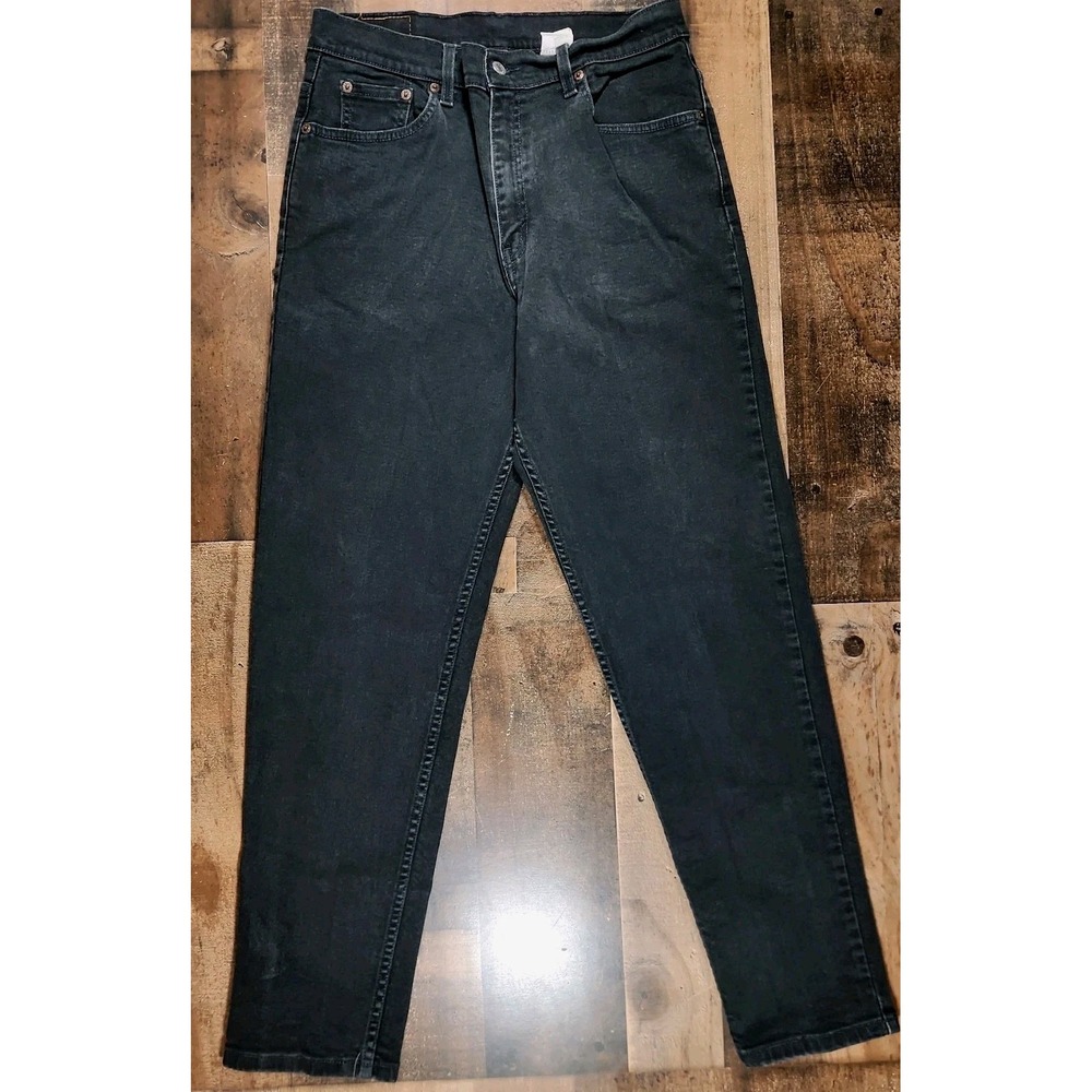 Vintage Levis 550 Jeans Women 16x29 Medium Black Y2K Relaxed Tapered Fit 2000